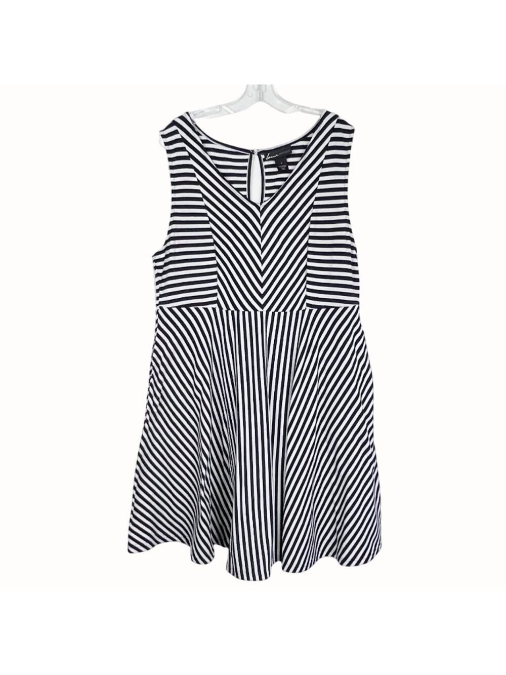 SUMMER CLEARANCE Lane Bryant Womens Size 16 Navy & White Dress